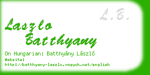 laszlo batthyany business card
