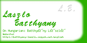 laszlo batthyany business card